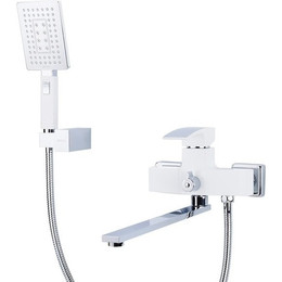 Смеситель для ванны с душевым гарнитуром Gappo Jacob G2207-7, белый/хром - фото 