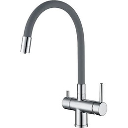Смеситель для кухни Gappo G4398-30, серый/хром - фото 