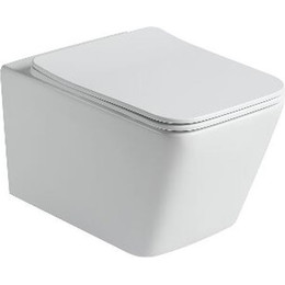 Унитаз подвесной безободковый SantiLine SL-5007MW с крышкой микролифт, белый матовый - фото 