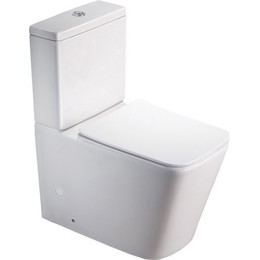 Унитаз-компакт безободковый SantiLine SL-5017 с крышкой микролифт, Цвет производителя: белый - фото 