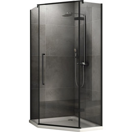 Душевое ограждение Abber Ewiges Wasser 80х80 см AG05080B, черный/прозрачное - фото 