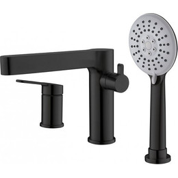 Смеситель для ванны BelBagno Delta DEL-BVD3-NERO, чёрный матовый, Цвет производителя: чёрный матовый - фото 