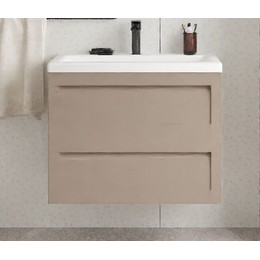 Тумба подвесная с раковиной Art&Max AM-Platino-580-2C-SO-CM 58 см, капучино матовый - фото 