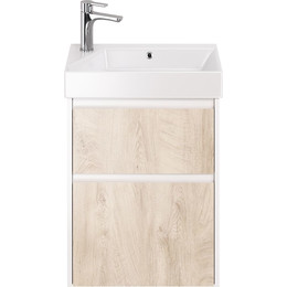 Тумба универсальная с раковиной Dreja Slim 55 см 99.0500, дуб кантри/белый глянцевый - фото 
