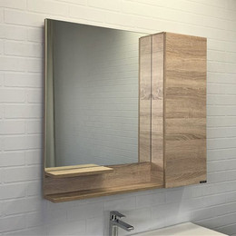 Зеркало-шкаф Comforty Варна 90 см, дуб сонома - фото 