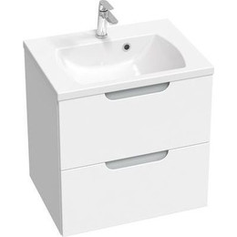 Тумба подвесная с раковиной Ravak Classic II 60 см X000001477, белый/серый - фото 