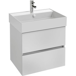 Тумба подвесная с раковиной Jacob Delafon Tolbiac 60 см EB2381-J5, белый глянцевый (раковина EXBH112-00) - фото 