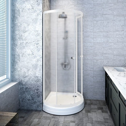 Душевое ограждение Радомир Стронг 100x100 см без поддона, белый/матовое - фото 