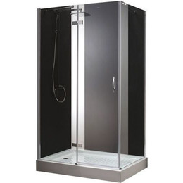 Душевое ограждение Cezares 100х90 см BERGAMO-W-AH-1-100/90-C-Cr-L, хром/прозрачное - фото 