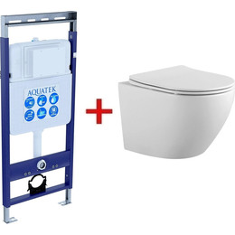 Инсталляция Aquatek Easy Fix 50 INS-0000010 с подвесным унитазом Aquatek Европа AQ1901-00 - фото 