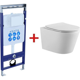 Инсталляция Aquatek Easy Fix 50 INS-0000010 с подвесным унитазом Aquatek Вега AQ1905-00 - фото 