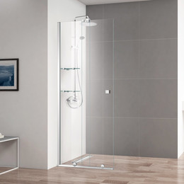 Душевая перегородка Cezares 90 см STREAM-BF-1-90-C-Cr (стекло 8 мм) хром/прозрачное - фото 