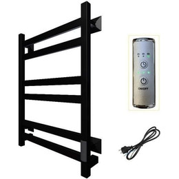 Полотенцесушитель электрический Тругор Пэк сп 21 ВГП П6 500х600 мм, чёрный (возможность скрытого подключения) 00-00043007 - фото 