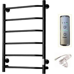 Полотенцесушитель электрический Тругор Пэк сп 6 ВГП П6 400х800 мм, чёрный (возможность скрытого подключения) 00-00043645 - фото 