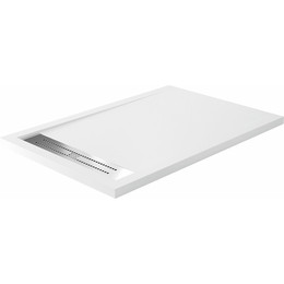 Поддон каменный WasserKraft Mindel 140х80 см 85T35, белый матовый - фото 