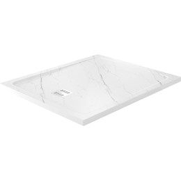 Поддон каменный WasserKraft Rhin 120х100 см 44T10, белый мрамор - фото 