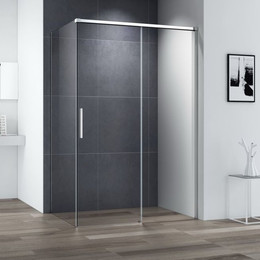 Душевое ограждение Cezares 120х90 см DUET SOFT-M-AH-1-120/90-C-Cr (стекло 8 мм) хром/прозрачное - фото 
