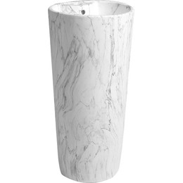 Раковина напольная SantiLine 41 см SL-4008, под мрамор матовая - фото 