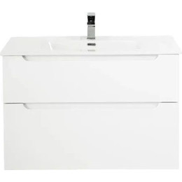 Тумба подвесная с раковиной BelBagno ETNA-H60-800-2C-SO-BL-P 80 см, Bianco Lucido, Цвет фасада: Bianco Lucido - фото 