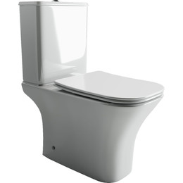 Унитаз-компакт Ceramicanova Alfa Rimless CN9002 с тонкой крышкой микролифт - фото 