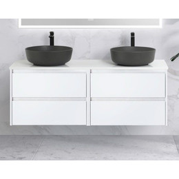 Тумба подвесная со столешницей BelBagno Kraft 140 см KRAFT-700-2C-SO-BO+EK-140-2-BO - фото 