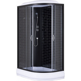 Душевая кабина Loranto 120х80 см CS-66120-20L GB 120, черный/серое - фото 