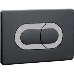 Кнопка смыва Oli Salina (пневматическая) 640099, черный матовый/хром матовый - фото 