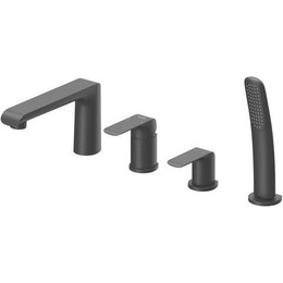 Смеситель для ванны Ravak Flat - FL 026.20 X070176, чёрный матовый - фото 