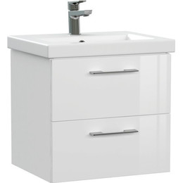 Тумба подвесная с раковиной Cersanit Lara 50 см 64131 - фото 