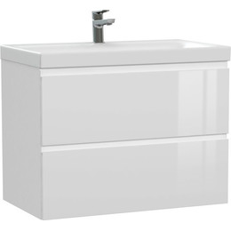 Тумба подвесная с раковиной Cersanit Moduo 80 см 64141, белый - фото 