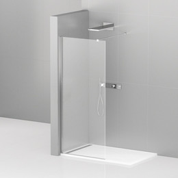 Душевая перегородка Cezares 110 см LIBERTA-L-1-110-120-C-Cr (подрезаемый кронштейн, стекло 8 мм) хром/прозрачное - фото 