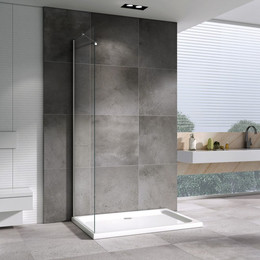 Боковая стенка Abber Zart 80 см S81, хром/прозрачное - фото 