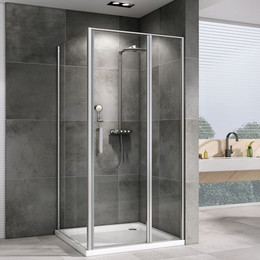 Душевое ограждение Abber Sonnenstrand 100х70 см AG04100S-S70, хром/прозрачное - фото 