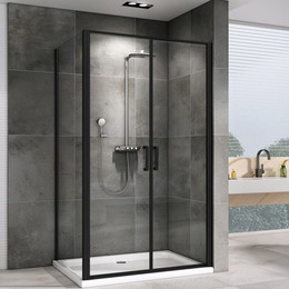 Душевое ограждение Abber Sonnenstrand 100х70 см AG04100BC-S70B, черный/прозрачное - фото 