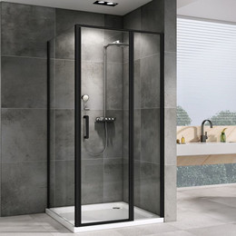 Душевое ограждение Abber Sonnenstrand 110х70 см AG04110BS-S70B, черный/прозрачное - фото 