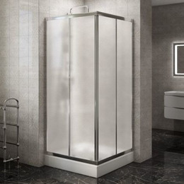 Душевое ограждение BelBagno 90x90 см DUE-A-2-90-P-Cr, хром/матовое - фото 