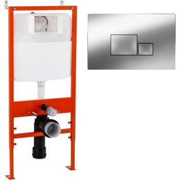 Инсталляция для унитаза BelBagno BB026/BB071CR (кнопка смыва хром глянцевый) - фото 