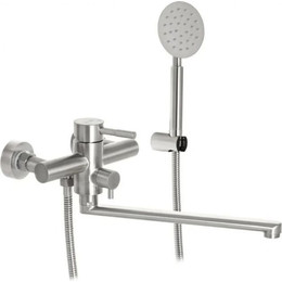 Смеситель для ванны Champion Sus CH1567 с душевым гарнитуром, нержавеющая сталь - фото 