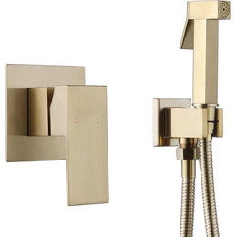 Набор для гигиенического душа Abber Daheim AF8225G, золото матовое - фото 