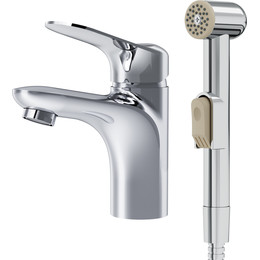 Смеситель для раковины с гигиеническим душем Am.Pm Sunny F85C03000 - фото 