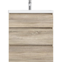 Тумба напольная с раковиной Am.Pm Gem S 75 см M91FSX0752OF, светлый дуб, Цвет фасада: светлое дерево - фото 