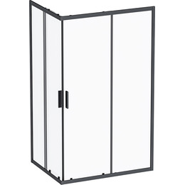 Душевое ограждение Am.Pm Gem S Twin Slide 120x90 см W93G-404-120290-BT, черный/прозрачное - фото 
