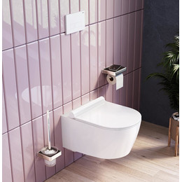 Унитаз подвесной безободковый Damixa Jupiter DX77C1700SC с тонкой крышкой микролифт - фото 