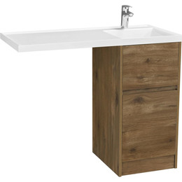 Тумба напольная с раковиной-столешницей Акватон Лондри 105 см 1A2670K1LHDR0 (раковина справа) дуб рустикальный - фото 