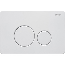 Кнопка смыва Abber AC0121MW, белый матовый - фото 