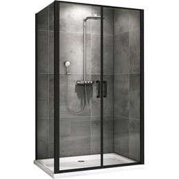 Душевое ограждение Abber Sonnenstrand 100x75 см AG04100BC-S75B, чёрный/прозрачное - фото 