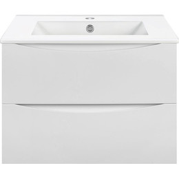 Тумба подвесная с раковиной Vincea Mia 60 см VMC-2MC600GW, белый глянец - фото 