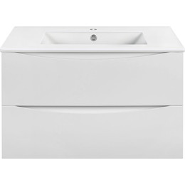 Тумба подвесная с раковиной Vincea Mia 80 см VMC-2MC800GW, белый глянец - фото 