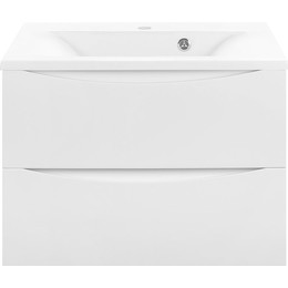 Тумба подвесная с раковиной Vincea Mia 65 см VMC-2MA650GW, белый глянец - фото 