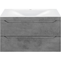 Тумба подвесная с раковиной Vincea Fine 80 см VMC-2F800BT, бетон - фото 